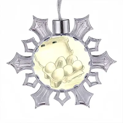 6 Eier Im Karton Six Eggs In The Cardboard Christmas Pendant (Transparent Snowflake)