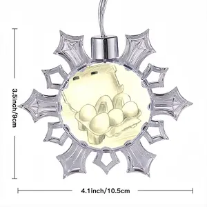 6 Eier Im Karton Six Eggs In The Cardboard Christmas Pendant (Transparent Snowflake)