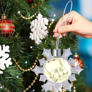 6 Eier Im Karton Six Eggs In The Cardboard Christmas Pendant (Transparent Snowflake)