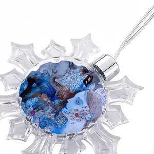 Village Poetry Christmas Pendant (Transparent Snowflake)