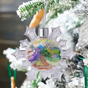 The Lee - Drawing Christmas Pendant (Transparent Snowflake)