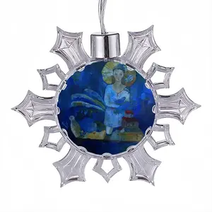 Diva Who Safe Dreams Christmas Pendant (Transparent Snowflake)