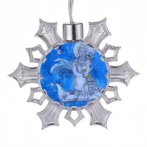 Drawing Ink - Blue Diva Christmas Pendant (Transparent Snowflake)