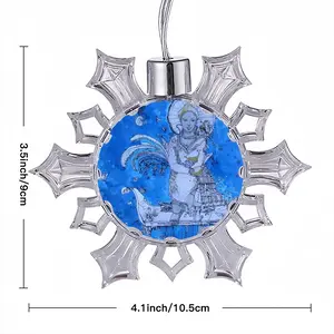 Drawing Ink - Blue Diva Christmas Pendant (Transparent Snowflake)