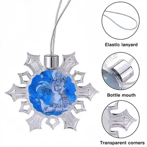 Drawing Ink - Blue Diva Christmas Pendant (Transparent Snowflake)