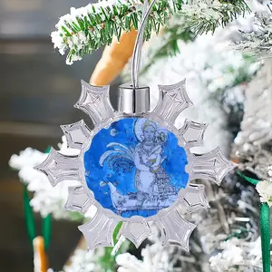 Drawing Ink - Blue Diva Christmas Pendant (Transparent Snowflake)