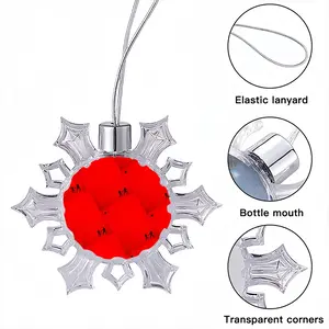 Deep Red (Decomposition) Christmas Pendant (Transparent Snowflake)