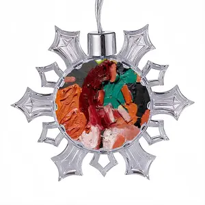 Ham And Cheese Christmas Pendant (Transparent Snowflake)