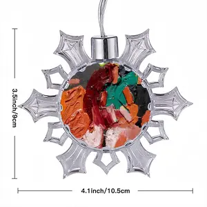 Ham And Cheese Christmas Pendant (Transparent Snowflake)