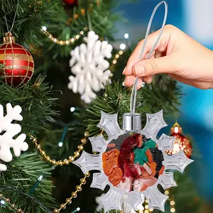 Ham And Cheese Christmas Pendant (Transparent Snowflake)