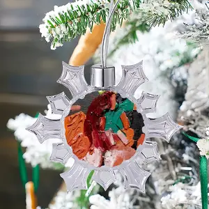 Ham And Cheese Christmas Pendant (Transparent Snowflake)