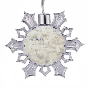 White Medina Christmas Pendant (Transparent Snowflake)