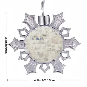 White Medina Christmas Pendant (Transparent Snowflake)