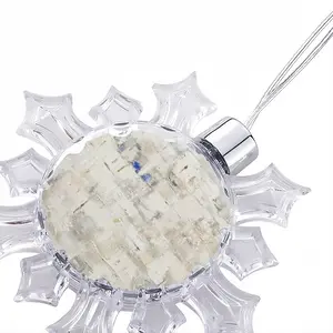 White Medina Christmas Pendant (Transparent Snowflake)