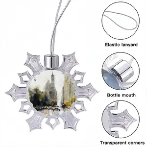 Another Rainy Day Over Manhattan Christmas Pendant (Transparent Snowflake)