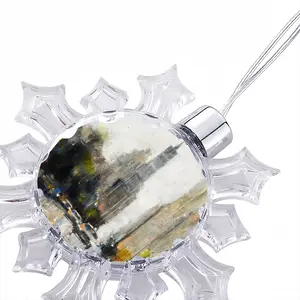 Another Rainy Day Over Manhattan Christmas Pendant (Transparent Snowflake)