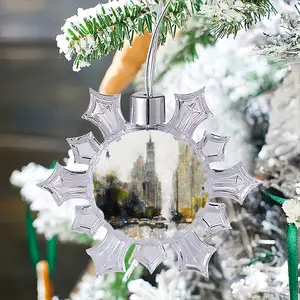 Another Rainy Day Over Manhattan Christmas Pendant (Transparent Snowflake)