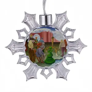 Along The Border Of Dream Christmas Pendant (Transparent Snowflake)