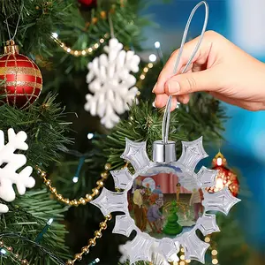 Along The Border Of Dream Christmas Pendant (Transparent Snowflake)