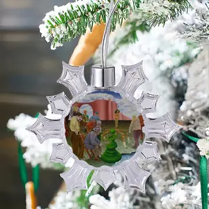 Along The Border Of Dream Christmas Pendant (Transparent Snowflake)