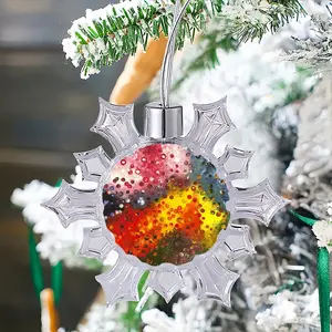 A Field Of Energy E Christmas Pendant (Transparent Snowflake)