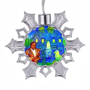 Serenade To A Cuckoo Christmas Pendant (Transparent Snowflake)