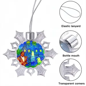 Serenade To A Cuckoo Christmas Pendant (Transparent Snowflake)