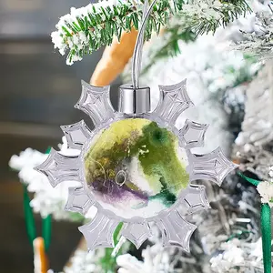 Farmer In The Dell Christmas Pendant (Transparent Snowflake)