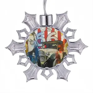 Route 66 Christmas Pendant (Transparent Snowflake)