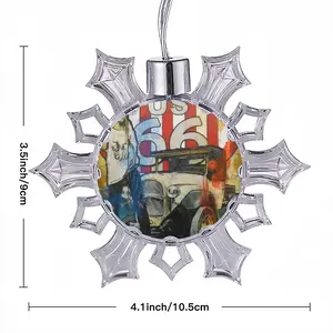 Route 66 Christmas Pendant (Transparent Snowflake)