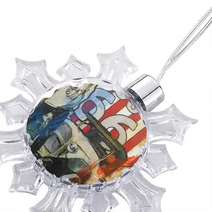 Route 66 Christmas Pendant (Transparent Snowflake)