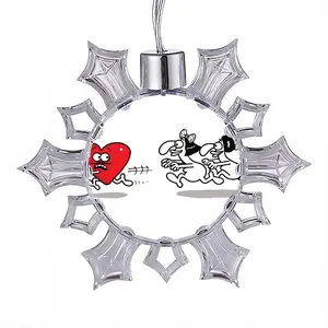 Chasing Love Christmas Pendant (Transparent Snowflake)