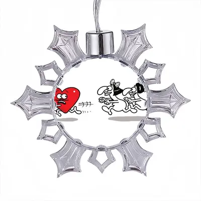 Chasing Love Christmas Pendant (Transparent Snowflake)