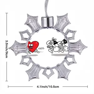 Chasing Love Christmas Pendant (Transparent Snowflake)