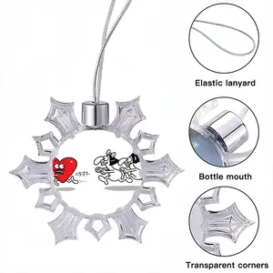 Chasing Love Christmas Pendant (Transparent Snowflake)