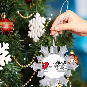 Chasing Love Christmas Pendant (Transparent Snowflake)