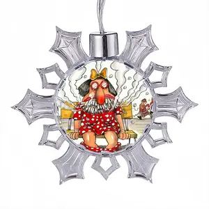 Chain Smoker Christmas Pendant (Transparent Snowflake)