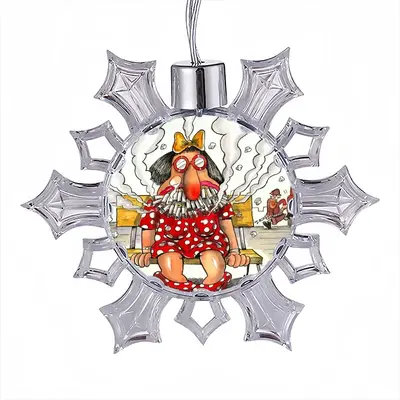 Chain Smoker Christmas Pendant (Transparent Snowflake)