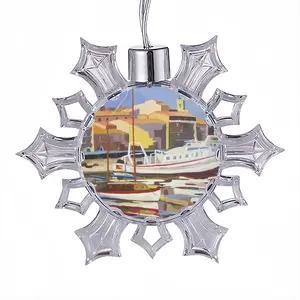 Sète The Navy Christmas Pendant (Transparent Snowflake)