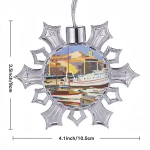 Sète The Navy Christmas Pendant (Transparent Snowflake)