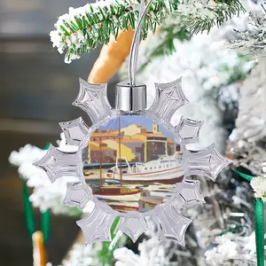 Sète The Navy Christmas Pendant (Transparent Snowflake)