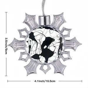 Rhea Royal Abstract Christmas Pendant (Transparent Snowflake)