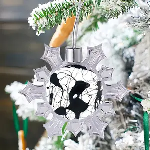 Rhea Royal Abstract Christmas Pendant (Transparent Snowflake)