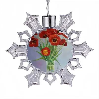 Tulips Christmas Pendant (Transparent Snowflake)