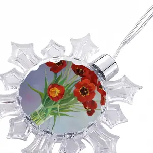 Tulips Christmas Pendant (Transparent Snowflake)