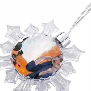 What Is The Woman Thinking Christmas Pendant (Transparent Snowflake)