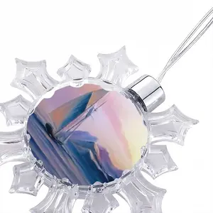 Soft Purple Sea Christmas Pendant (Transparent Snowflake)