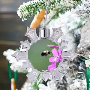 Bee Full Of Pollen Christmas Pendant (Transparent Snowflake)