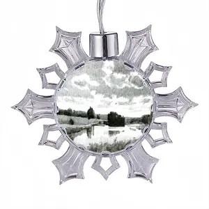 By The River Christmas Pendant (Transparent Snowflake)