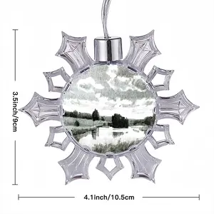 By The River Christmas Pendant (Transparent Snowflake)